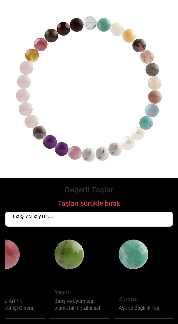 Özel Tasarım Elastik Misineli - 30 Taş - Özel Tasarım Görseli