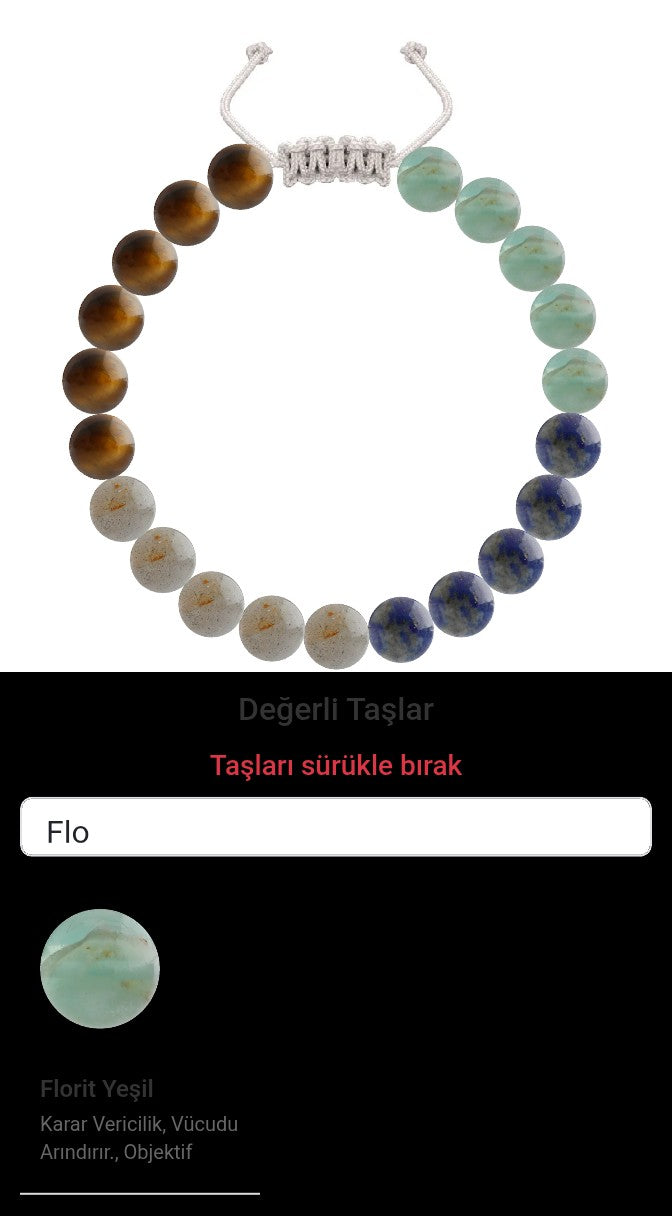 Özel Tasarım Merdiven Kapama Bileklik - 21 Taş - Özel Tasarım Görseli