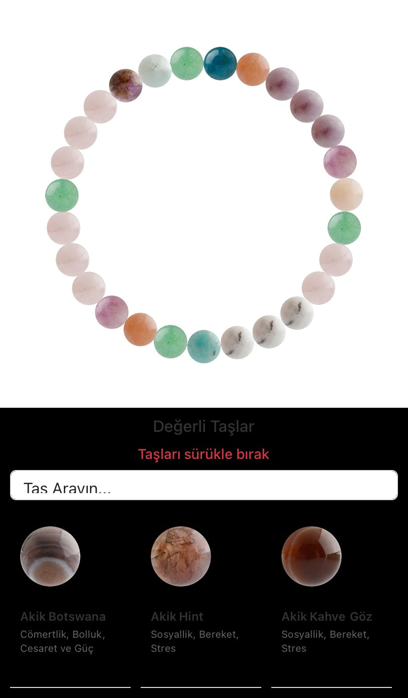 Özel Tasarım Elastik Misineli - 27 Taş - Özel Tasarım Görseli
