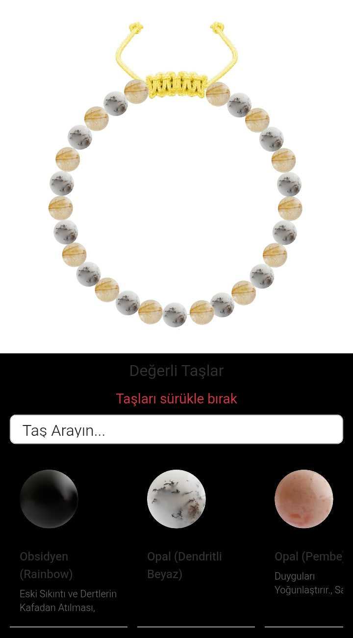 Özel Tasarım Merdiven Kapama Bileklik - 27 Taş - Özel Tasarım Görseli