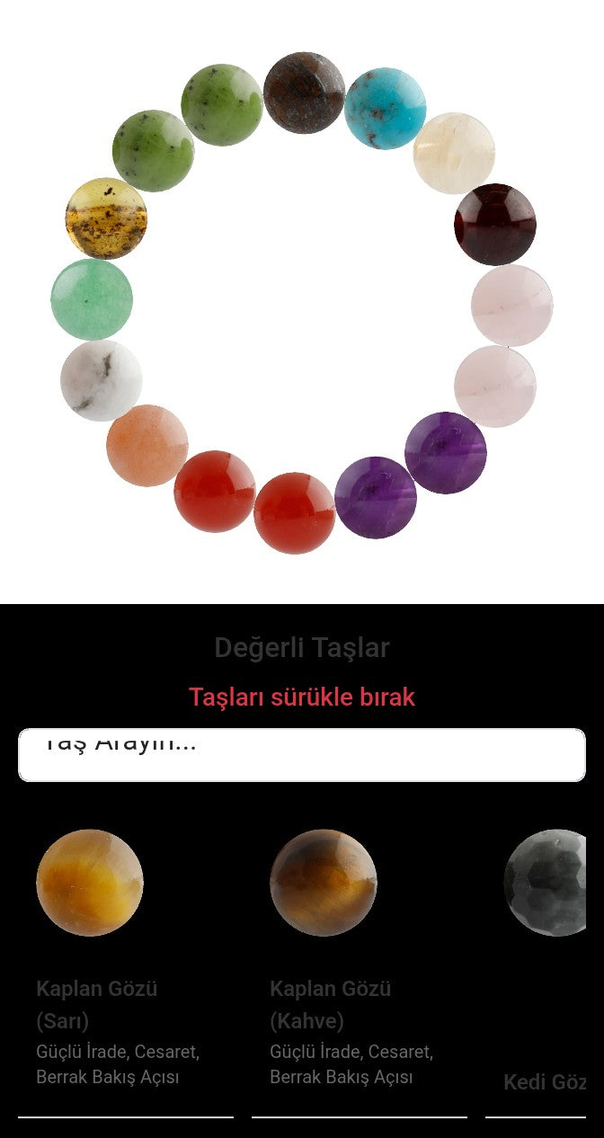 Özel Tasarım Elastik Misineli - 16 Taş - Özel Tasarım Görseli