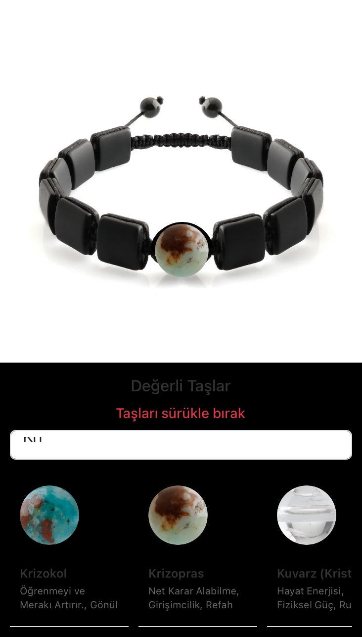 Özel Tasarım Kare Kesim Obsidyen - 1 Taş - Özel Tasarım Görseli