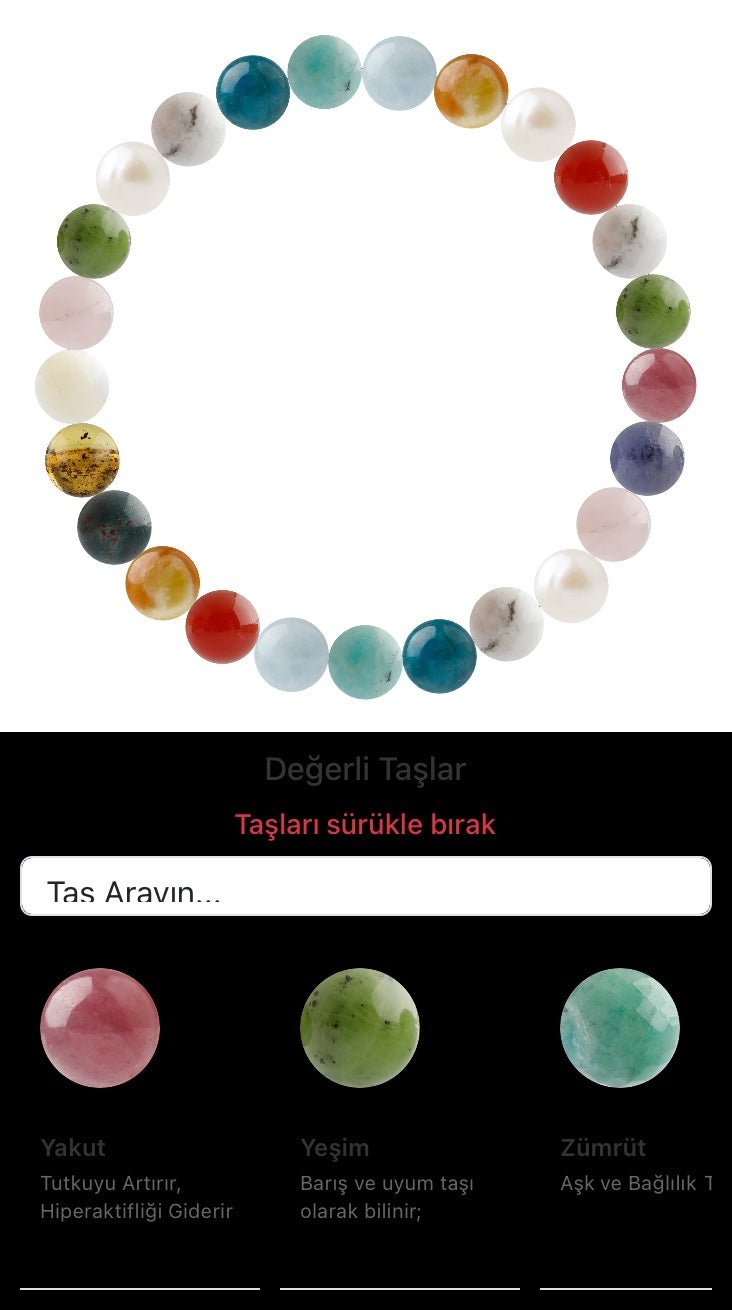 Özel Tasarım Elastik Misineli - 24 Taş - Özel Tasarım Görseli