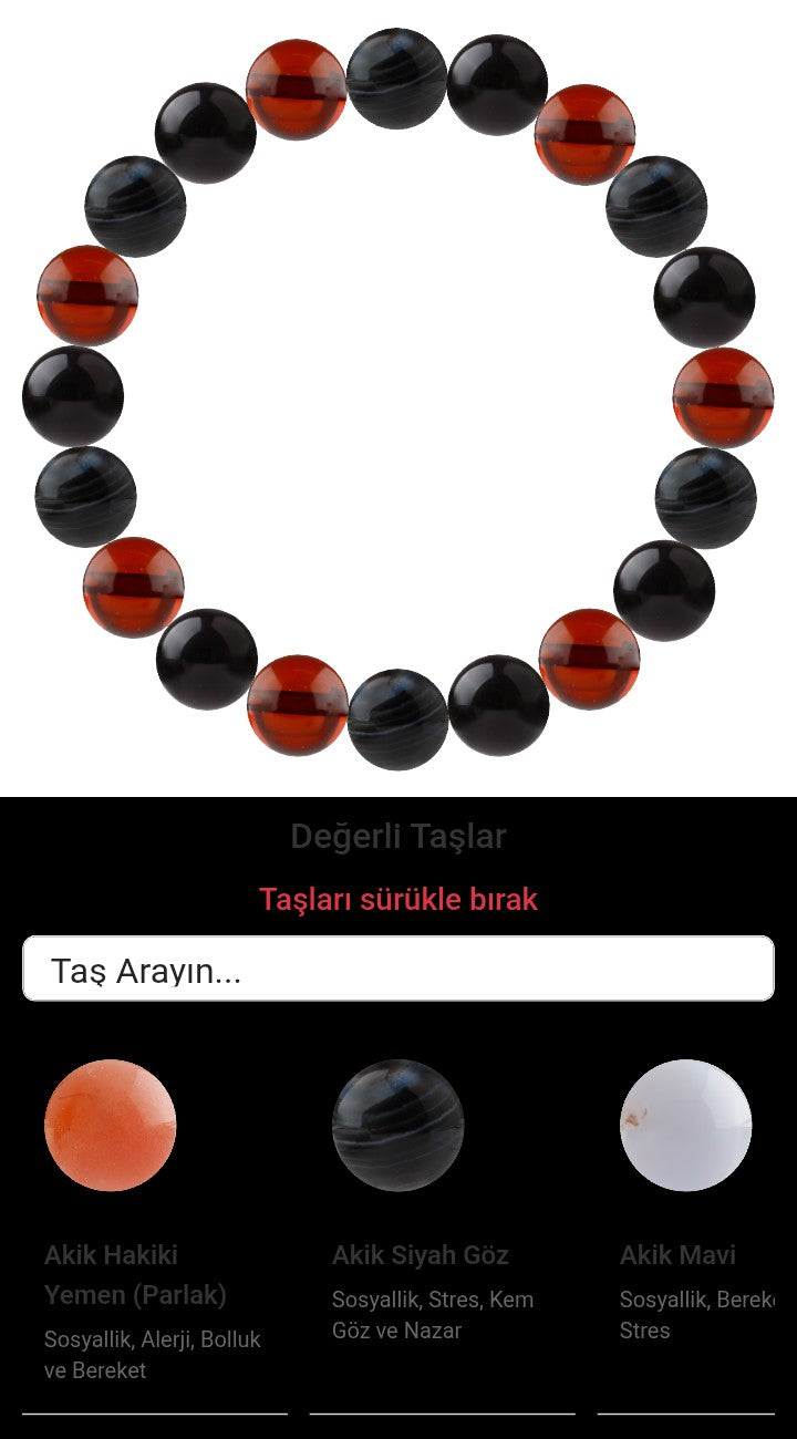 Özel Tasarım Elastik Misineli - 20 Taş - Özel Tasarım Görseli