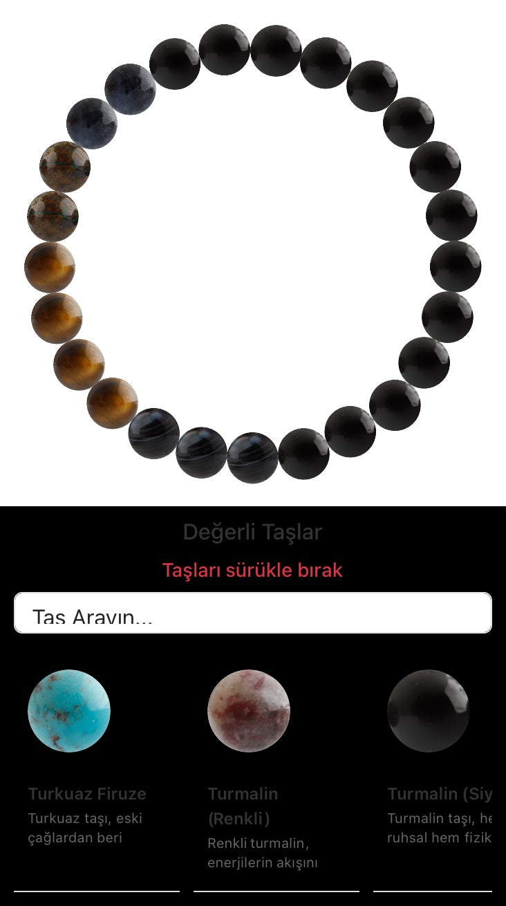 Özel Tasarım Elastik Misineli - 25 Taş - Özel Tasarım Görseli