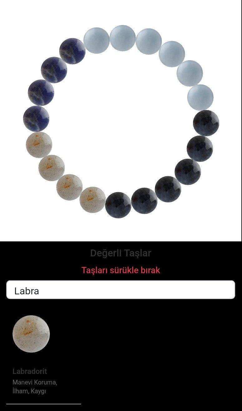 Özel Tasarım Elastik Misineli - 20 Taş - Özel Tasarım Görseli