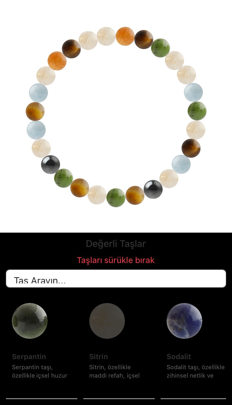 Özel Tasarım Elastik Misineli - 27 Taş - Özel Tasarım Görseli