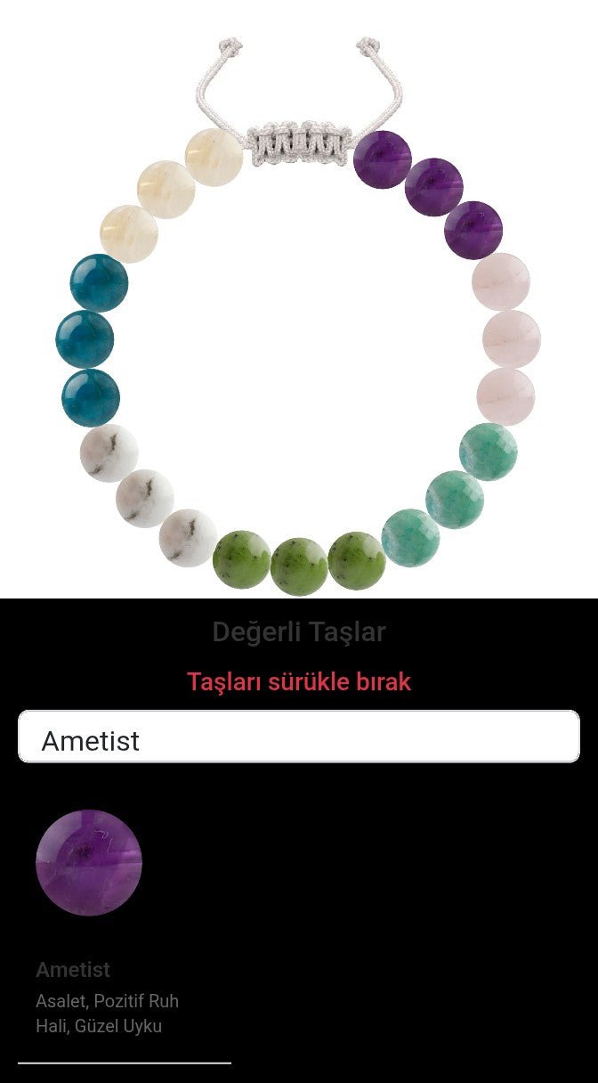 Özel Tasarım Merdiven Kapama Bileklik - 21 Taş - Özel Tasarım Görseli