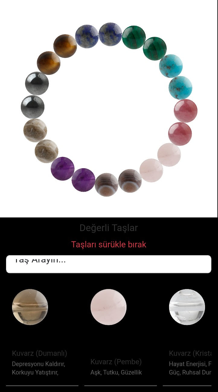 Özel Tasarım Elastik Misineli - 20 Taş - Özel Tasarım Görseli