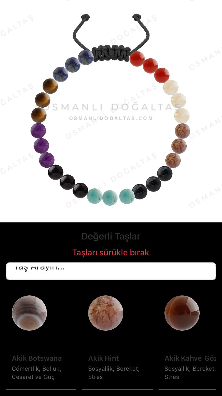 Özel Tasarım Merdiven Kapama Bileklik - 27 Taş - Özel Tasarım Görseli