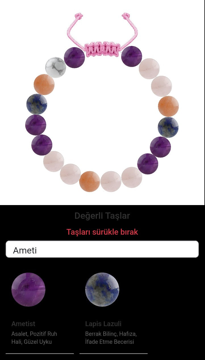 Özel Tasarım Merdiven Kapama Bileklik - 18 Taş - Özel Tasarım Görseli