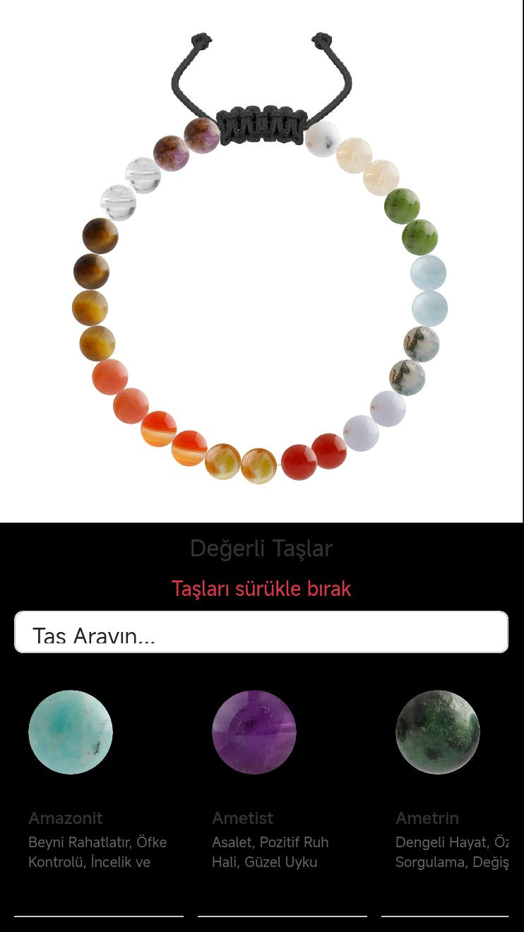 Özel Tasarım Merdiven Kapama Bileklik - 27 Taş - Özel Tasarım Görseli