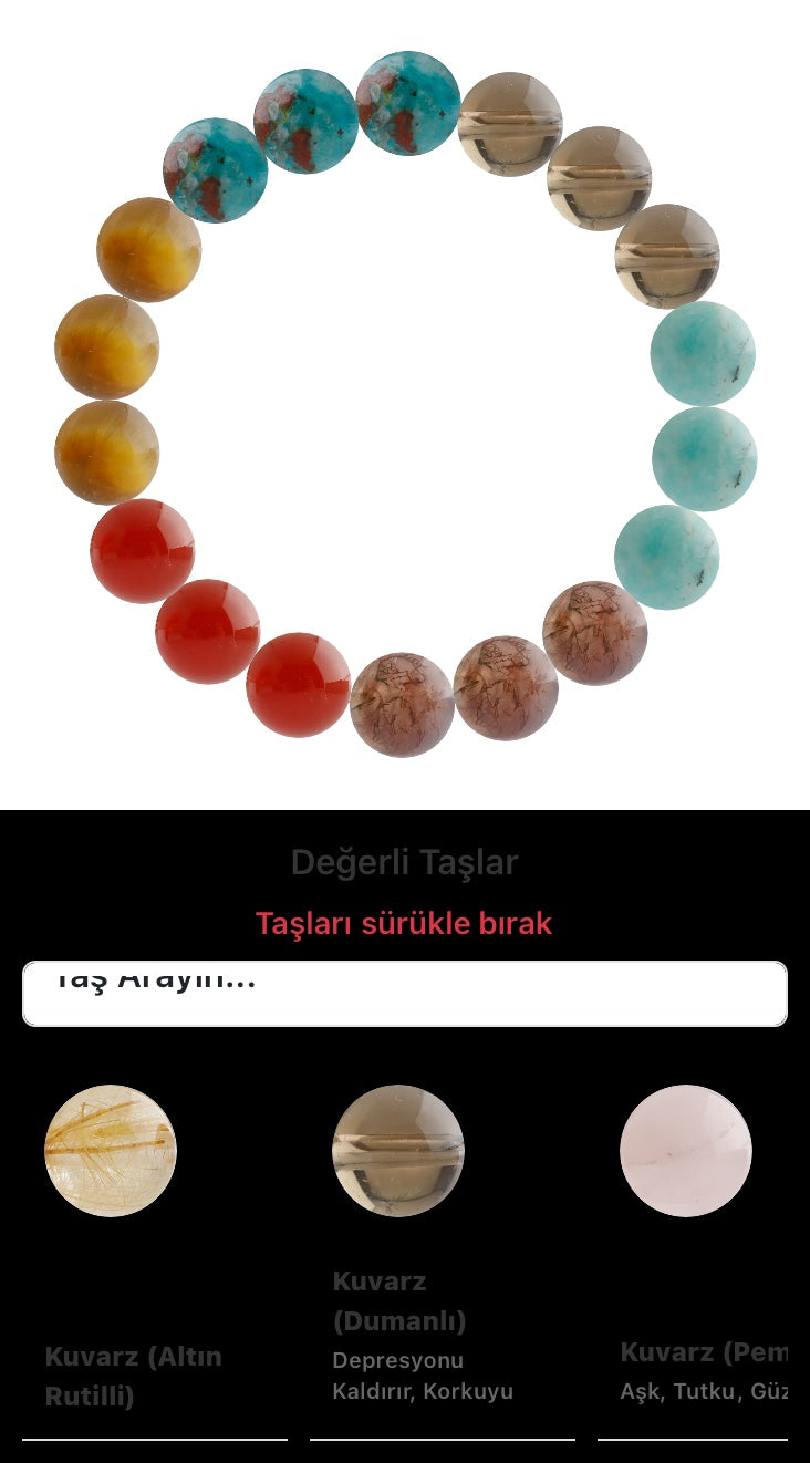 Özel Tasarım Elastik Misineli - 18 Taş - Özel Tasarım Görseli