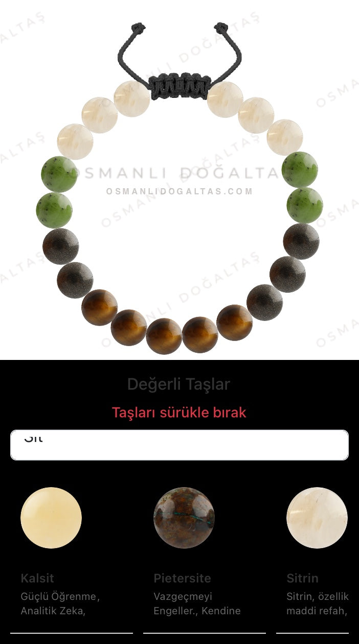 Özel Tasarım Merdiven Kapama Bileklik - 20 Taş - Özel Tasarım Görseli