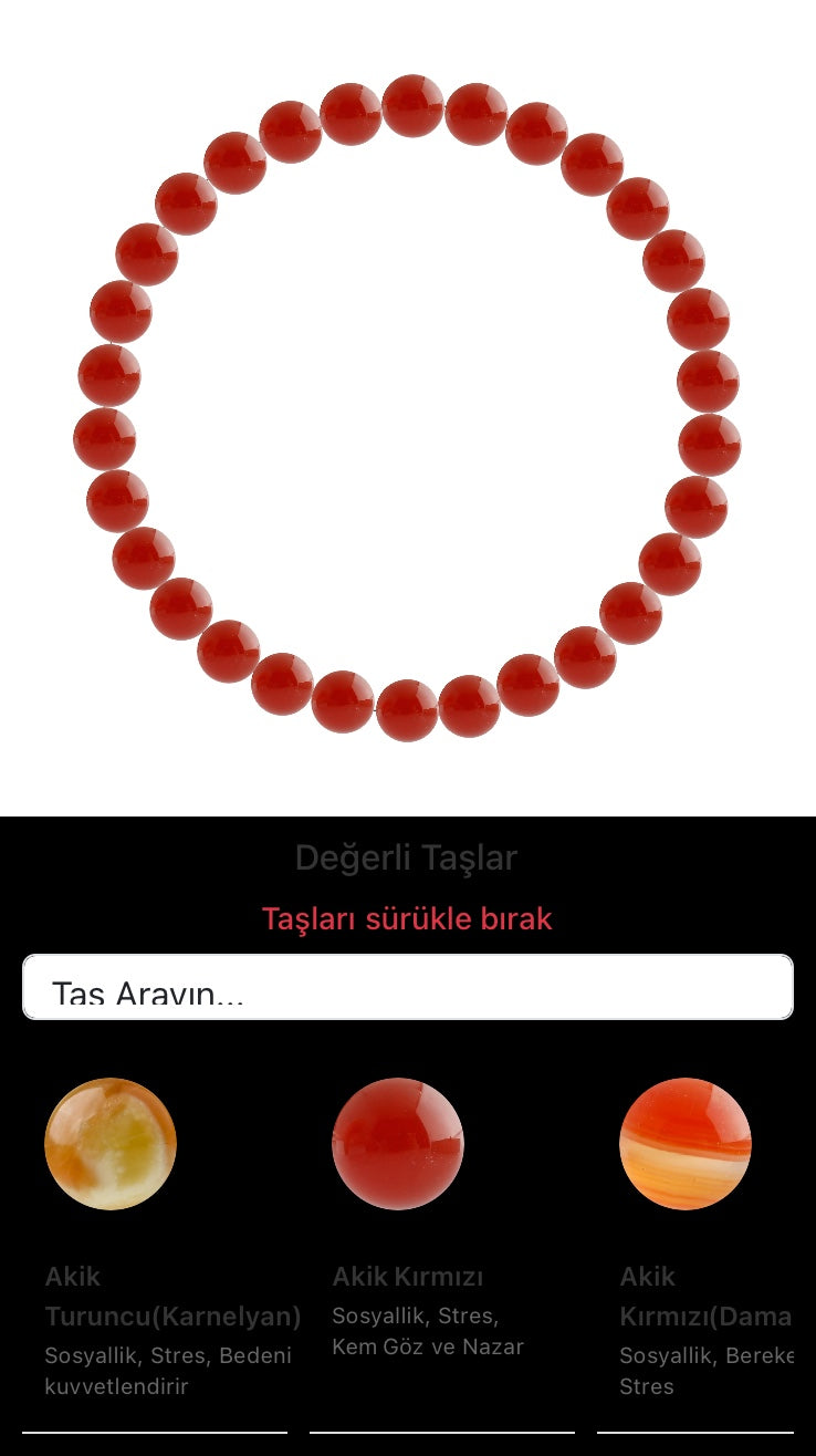 Özel Tasarım Elastik Misineli - 30 Taş - Özel Tasarım Görseli