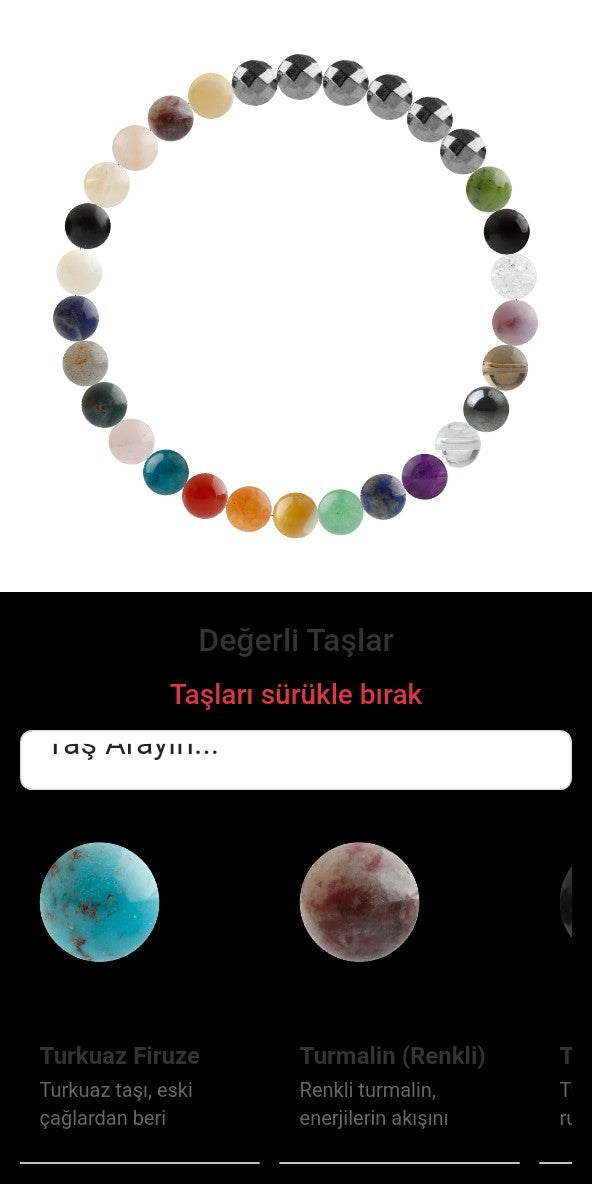 Özel Tasarım Elastik Misineli - 30 Taş - Özel Tasarım Görseli
