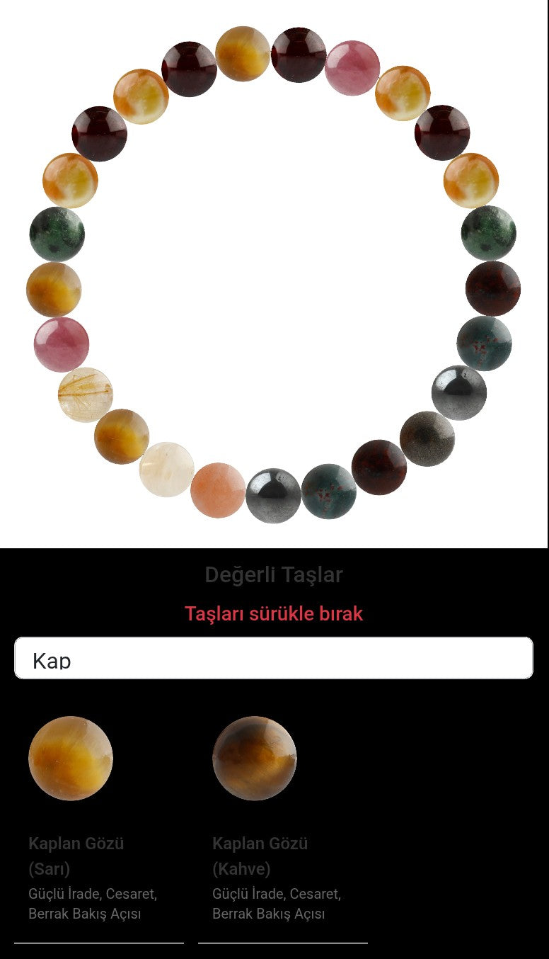 Özel Tasarım Elastik Misineli - 25 Taş - Özel Tasarım Görseli
