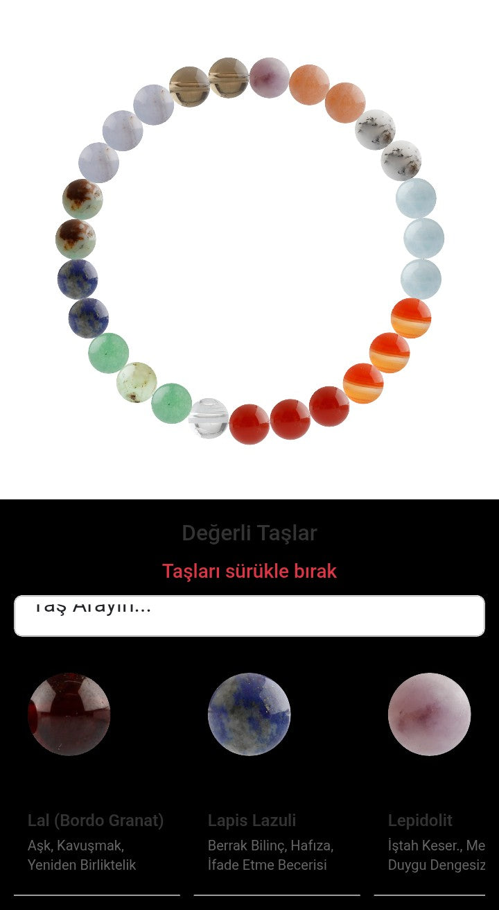 Özel Tasarım Elastik Misineli - 27 Taş - Özel Tasarım Görseli