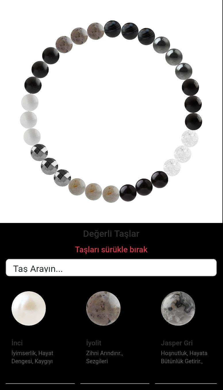 Özel Tasarım Elastik Misineli - 30 Taş - Özel Tasarım Görseli