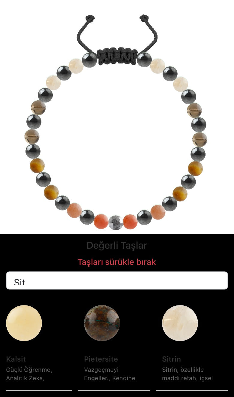 Özel Tasarım Merdiven Kapama Bileklik - 33 Taş - Özel Tasarım Görseli