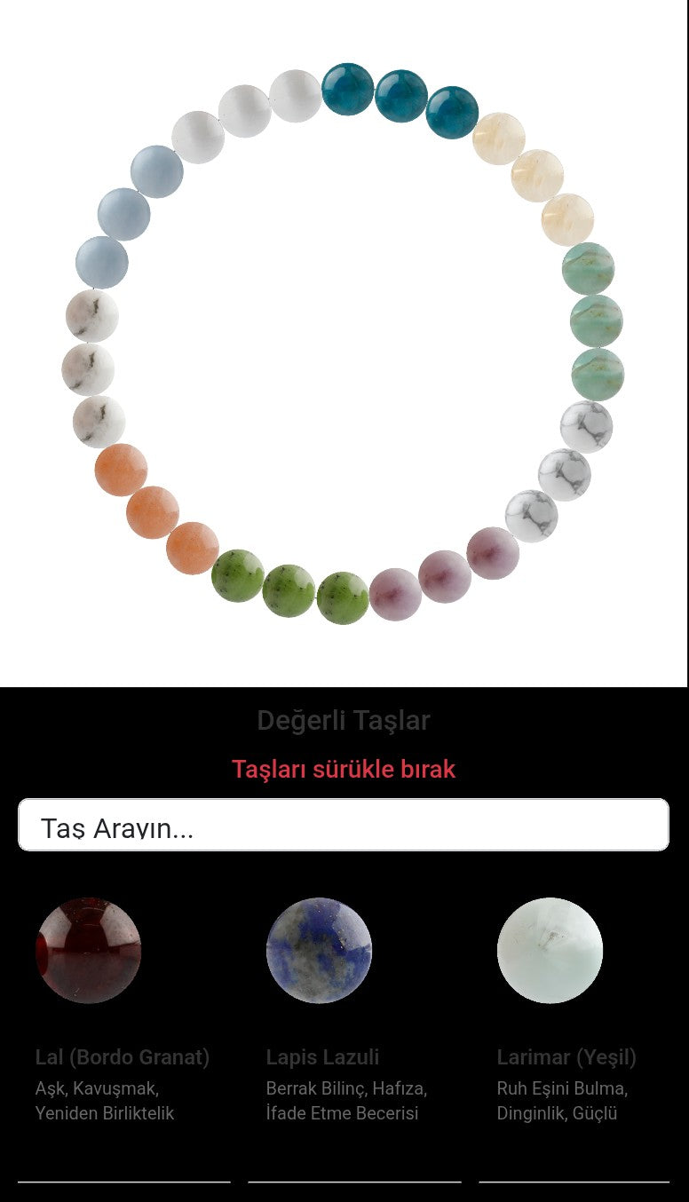Özel Tasarım Elastik Misineli - 30 Taş - Özel Tasarım Görseli