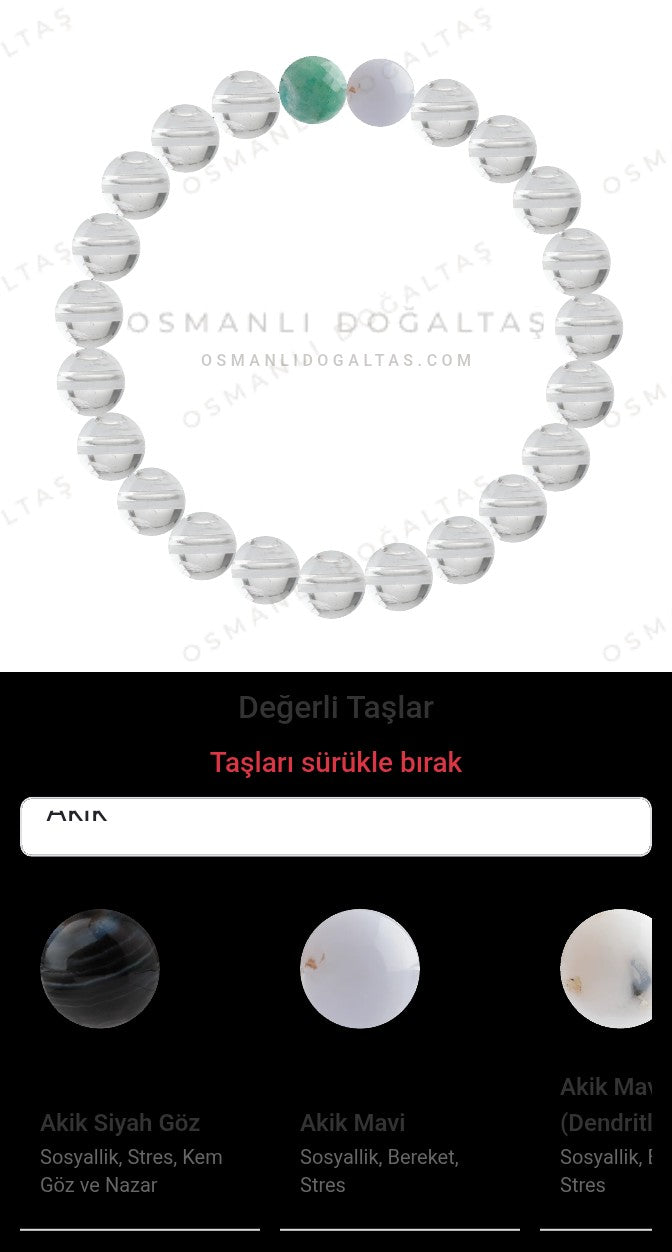 Özel Tasarım Elastik Misineli - 23 Taş - Özel Tasarım Görseli