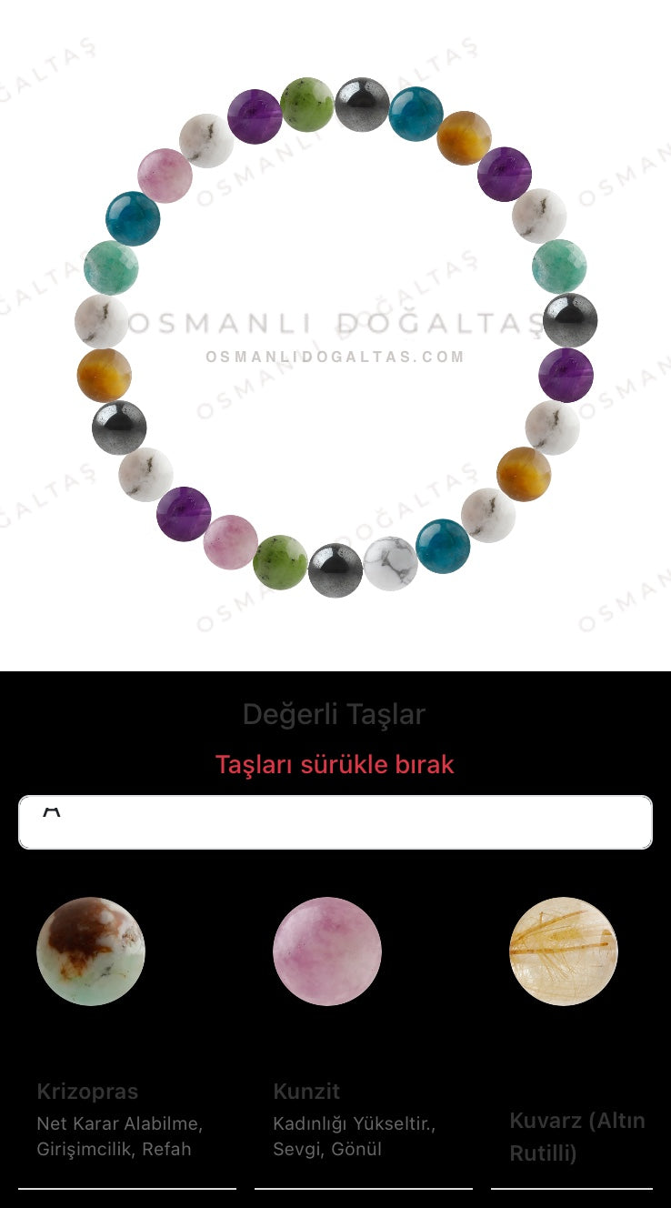 Özel Tasarım Elastik Misineli - 27 Taş - Özel Tasarım Görseli
