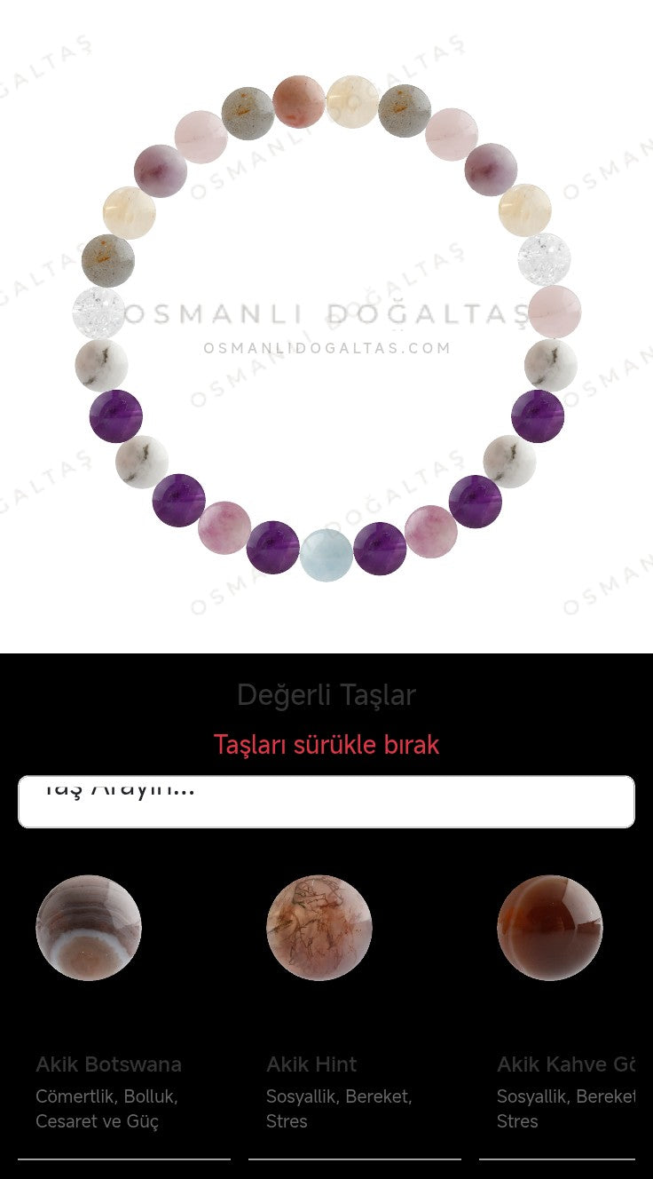 Özel Tasarım Elastik Misineli - 27 Taş - Özel Tasarım Görseli