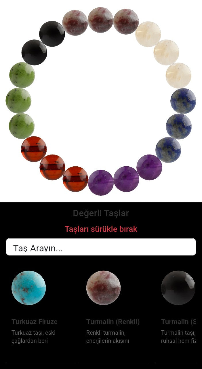Özel Tasarım Elastik Misineli - 20 Taş - Özel Tasarım Görseli