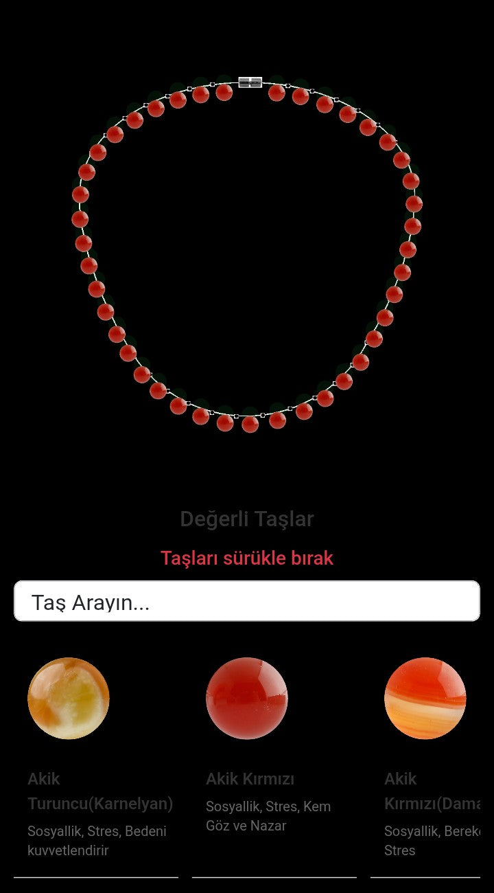 Özel Tasarım Kolye - 42 Taş - Özel Tasarım Görseli