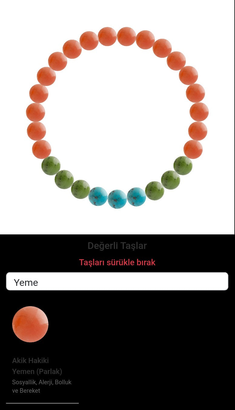Özel Tasarım Elastik Misineli - 27 Taş - Özel Tasarım Görseli
