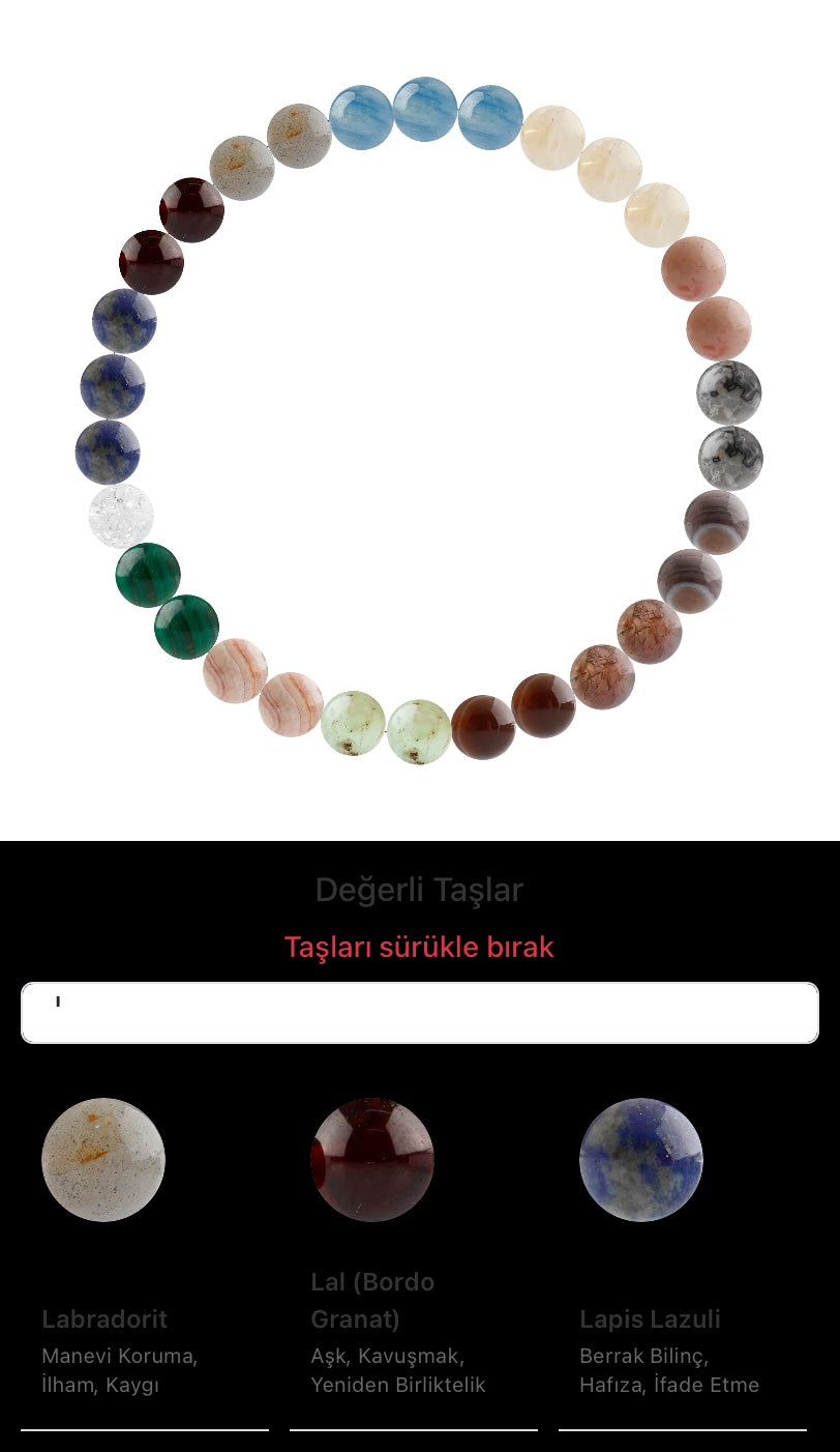 Özel Tasarım Elastik Misineli - 30 Taş - Özel Tasarım Görseli