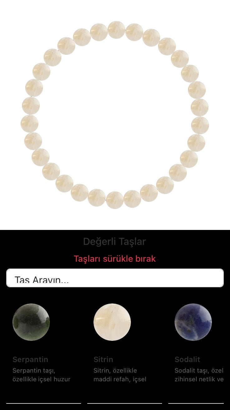 Özel Tasarım Elastik Misineli - 30 Taş - Özel Tasarım Görseli