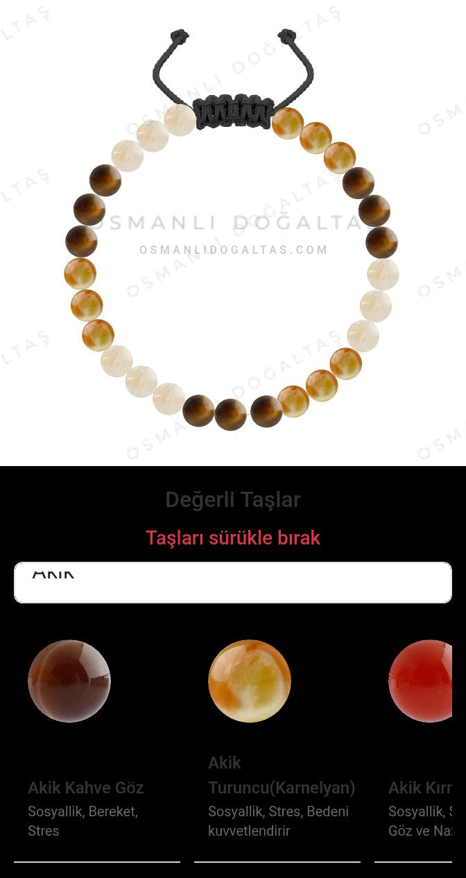 Özel Tasarım Merdiven Kapama Bileklik - 27 Taş - Özel Tasarım Görseli