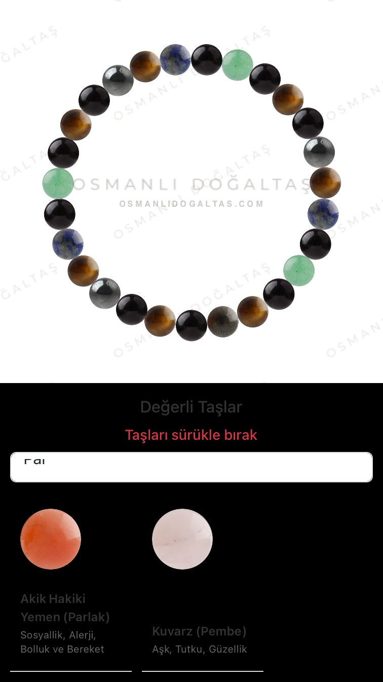 Özel Tasarım Elastik Misineli - 27 Taş - Özel Tasarım Görseli