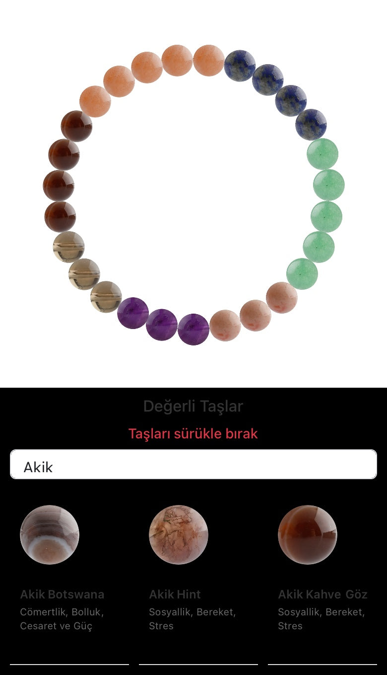 Özel Tasarım Elastik Misineli - 27 Taş - Özel Tasarım Görseli