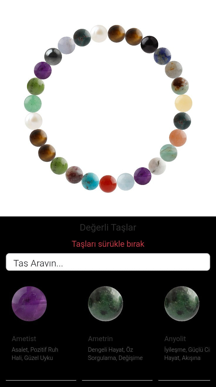 Özel Tasarım Elastik Misineli - 27 Taş - Özel Tasarım Görseli