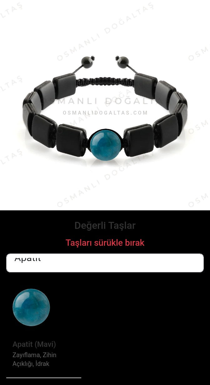 Özel Tasarım Kare Kesim Obsidyen - 1 Taş - Özel Tasarım Görseli