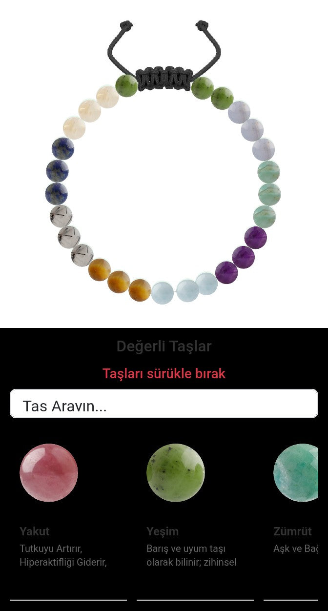 Özel Tasarım Merdiven Kapama Bileklik - 27 Taş - Özel Tasarım Görseli
