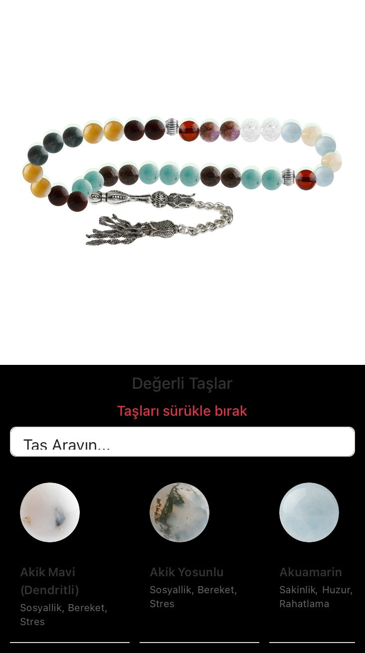 Özel Tasarım Tesbih - 33 Taş - Özel Tasarım Görseli