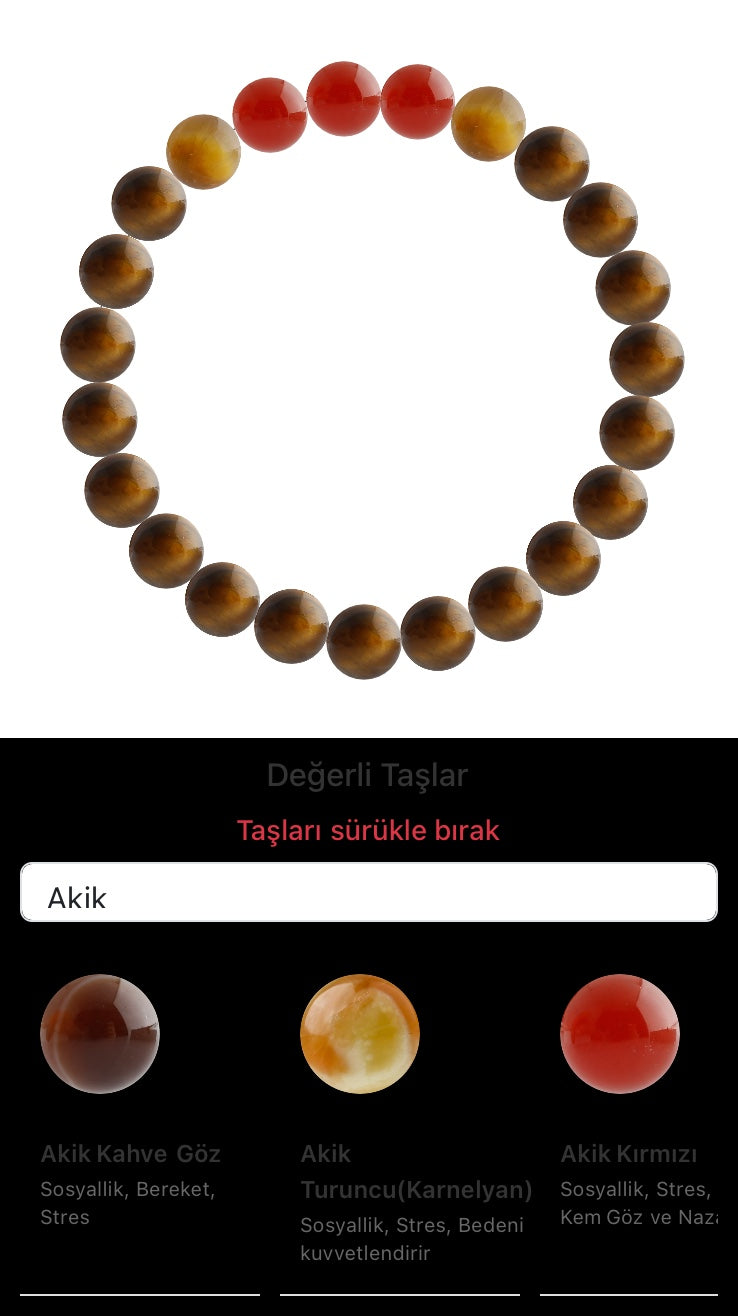 Özel Tasarım Elastik Misineli - 23 Taş - Özel Tasarım Görseli