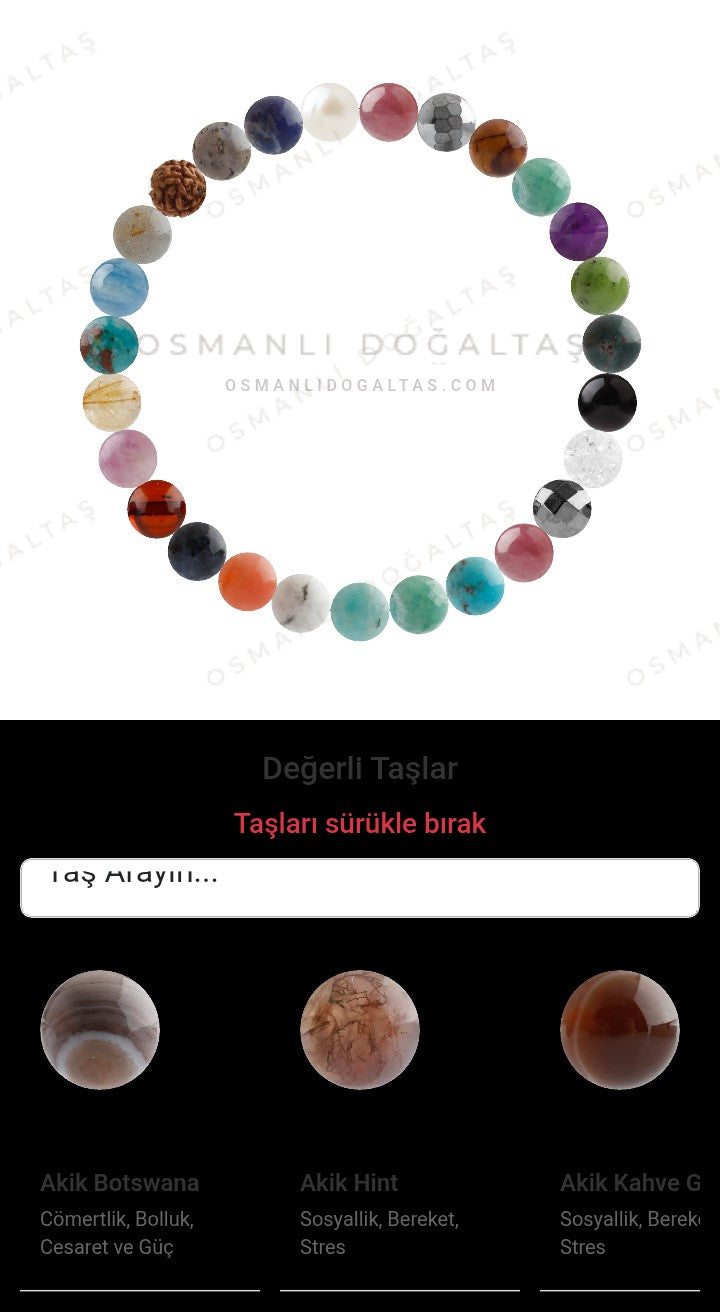 Özel Tasarım Elastik Misineli - 27 Taş - Özel Tasarım Görseli