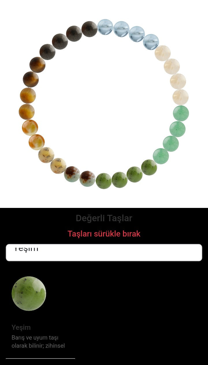 Özel Tasarım Elastik Misineli - 30 Taş