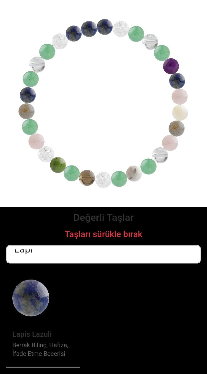Özel Tasarım Elastik Misineli - 30 Taş - Özel Tasarım Görseli