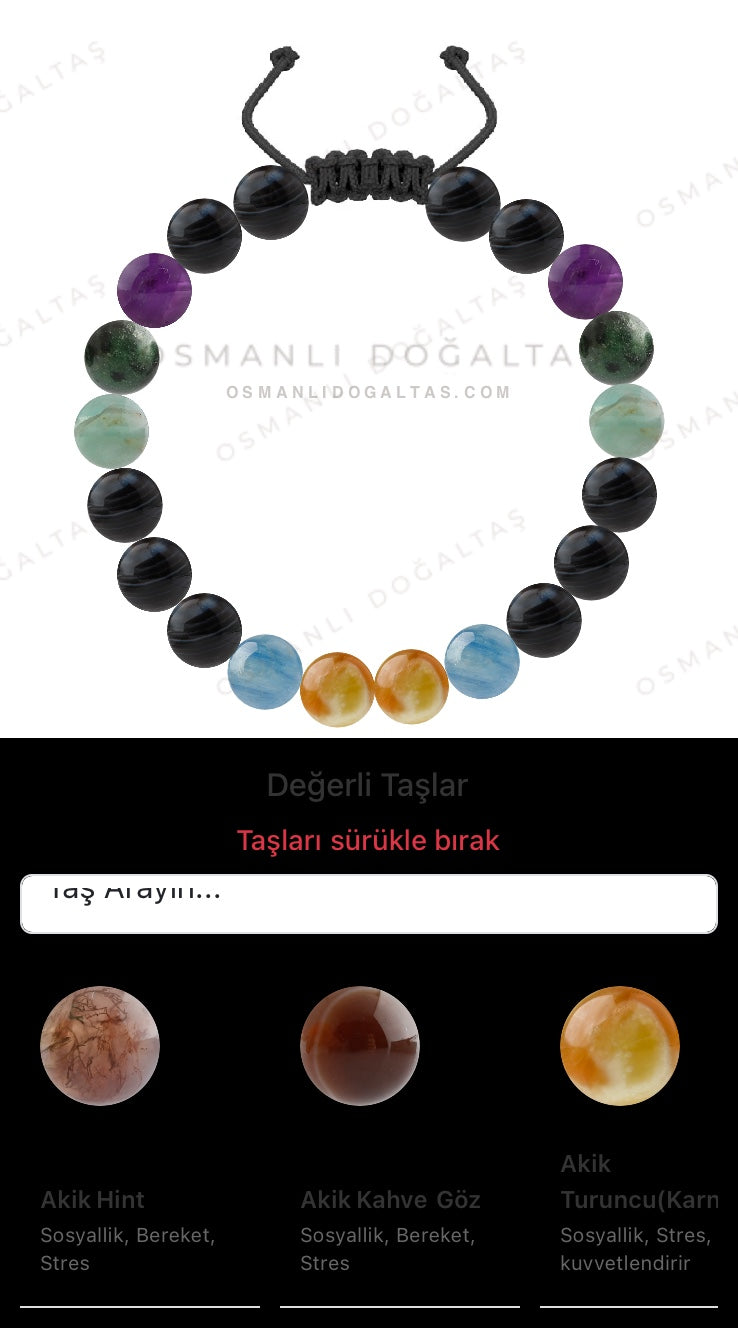 Özel Tasarım Merdiven Kapama Bileklik - 20 Taş - Özel Tasarım Görseli