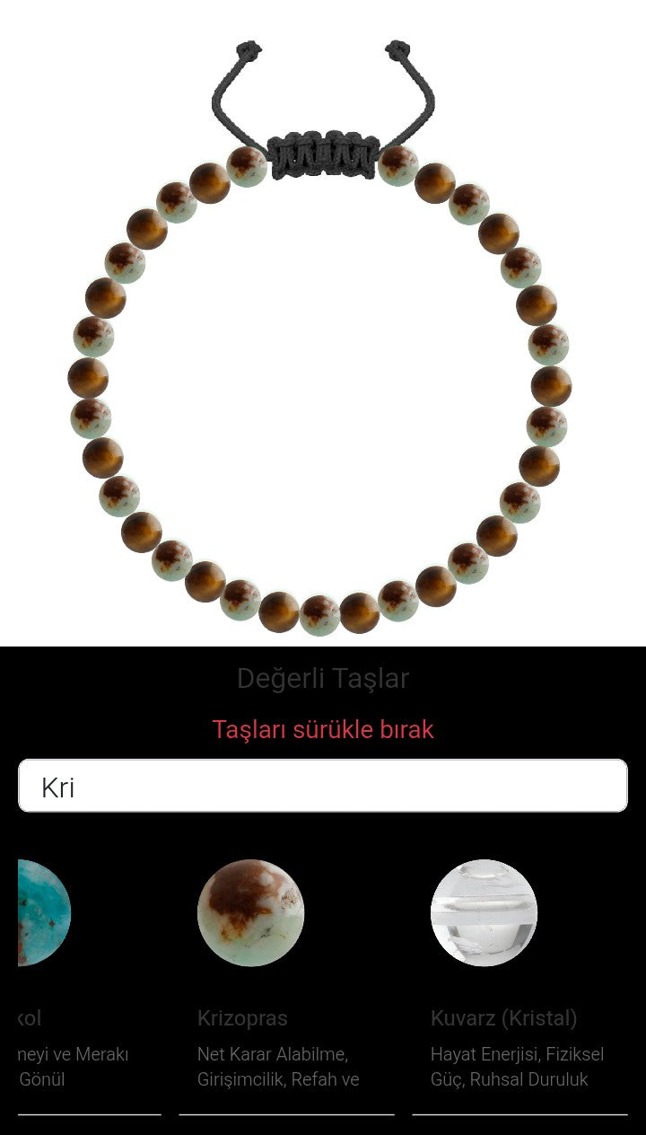 Özel Tasarım Merdiven Kapama Bileklik - 33 Taş - Özel Tasarım Görseli