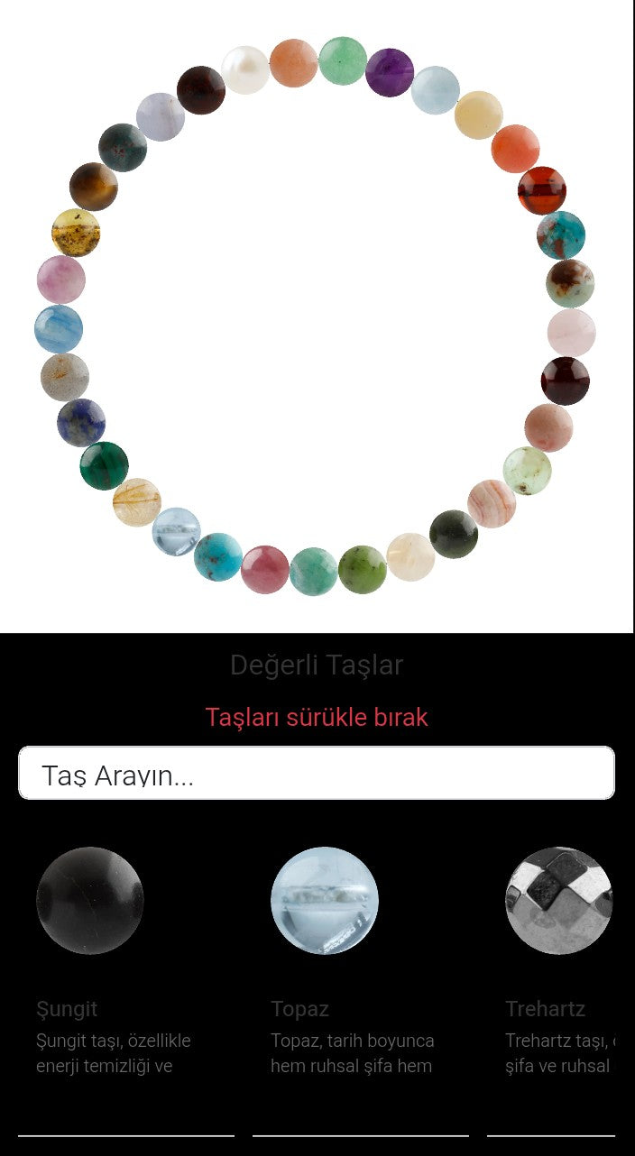 Özel Tasarım Elastik Misineli - 33 Taş - Özel Tasarım Görseli