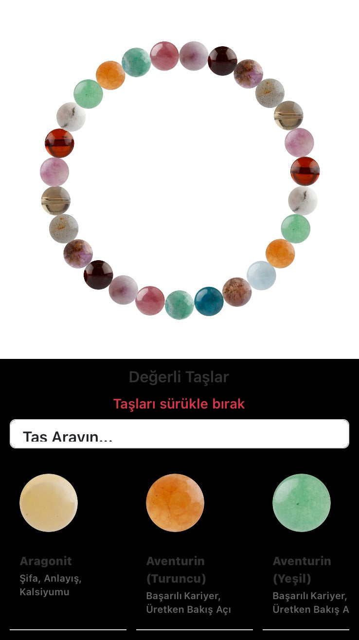 Özel Tasarım Elastik Misineli - 27 Taş - Özel Tasarım Görseli