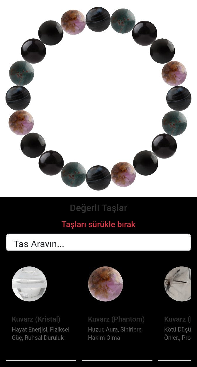 Özel Tasarım Elastik Misineli - 20 Taş - Özel Tasarım Görseli