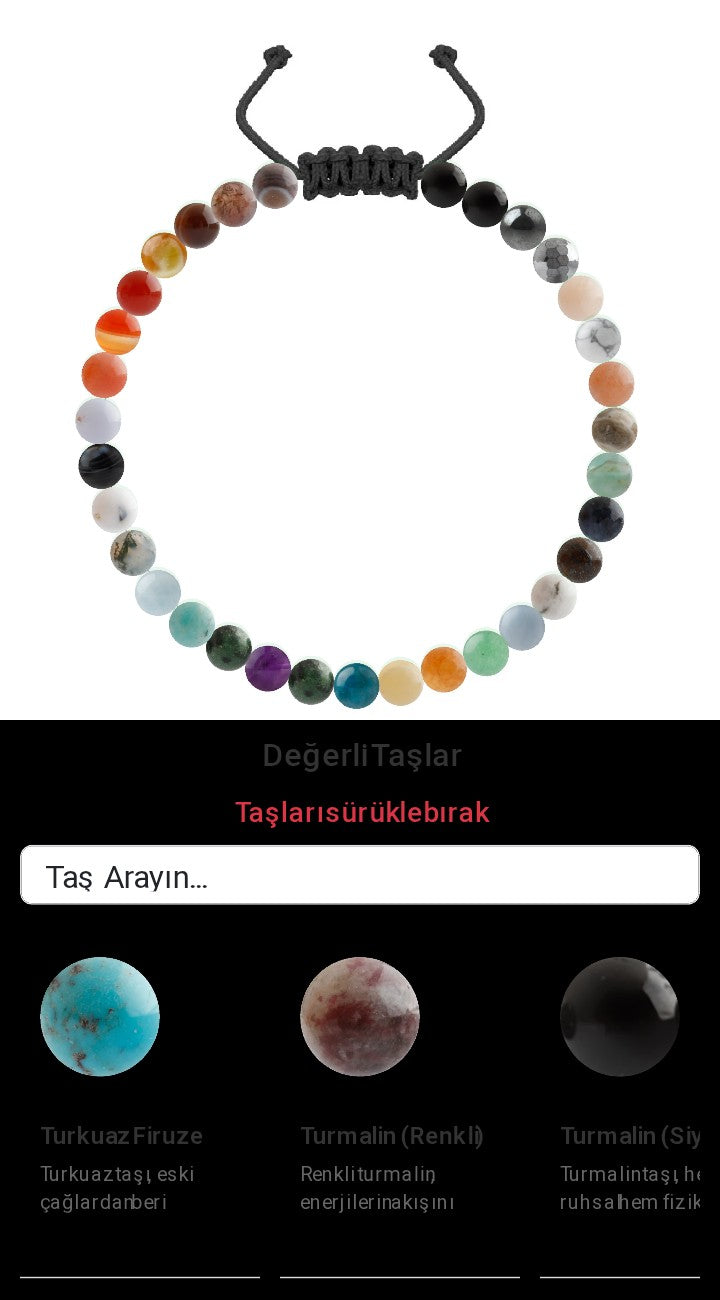 Özel Tasarım Merdiven Kapama Bileklik - 33 Taş - Özel Tasarım Görseli